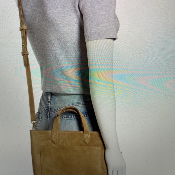 Madewell Zip top Suede Crossbody tote - Picture 5 of 10